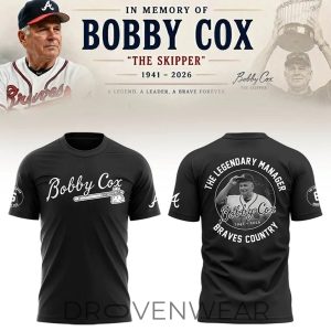 Remembering Bobby Cox Atlanta Braves Legacy TShirt V2 by Drovenwear.com