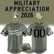 Rocket City Trash Pandas 2026 Military Appreciation Night Baseball Jersey