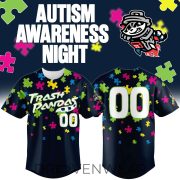 Rocket City Trash Pandas Autism Awareness Day Baseball Jersey