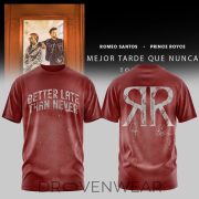 Romeo Santos & Prince Royce Mejor Tarde Que Nunca Tour 2026 Special Tee