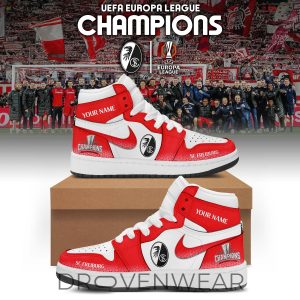 SC Freiburg Europa League 2026 Champions Custom AJ1 Sneakers by Drovenwear.com