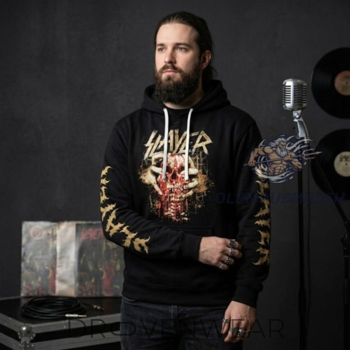 SLAYER Reign in Blood Vintage Anniversary Graphic Hoodie V3 - Image 2