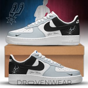 San Antonio Spurs 2026 Playoffs Custom Air Force 1 Sneakers by Drovenwear.com