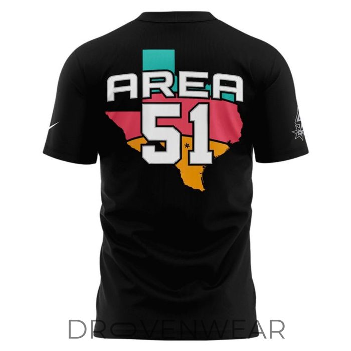 San Antonio Spurs Fiesta Alien Landing 2026 Graphic Shirt - Image 3