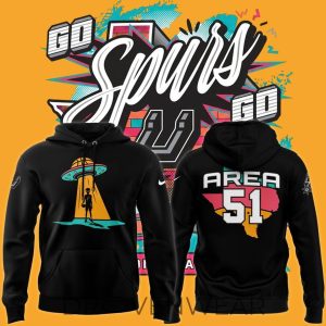 San Antonio Spurs Fiesta Alien Landing 2026 Hoodie by Drovenwear.com