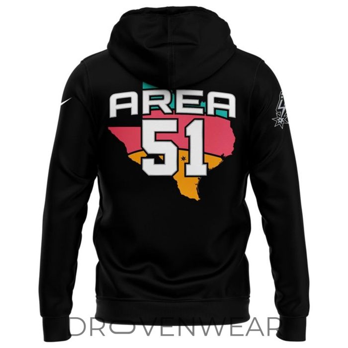 San Antonio Spurs Fiesta Alien Landing 2026 Hoodie - Image 3