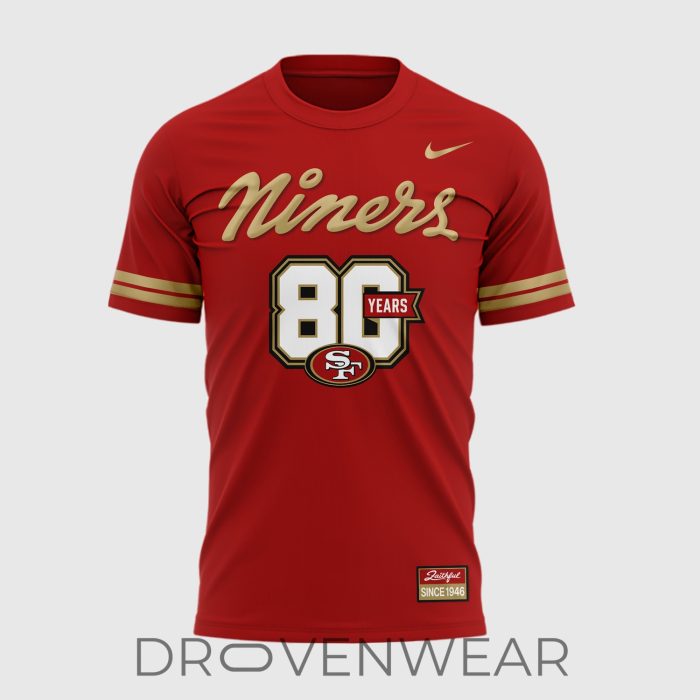San Francisco 49ers 2026 80th Anniversary Fan Tee Edition 1 - Image 2