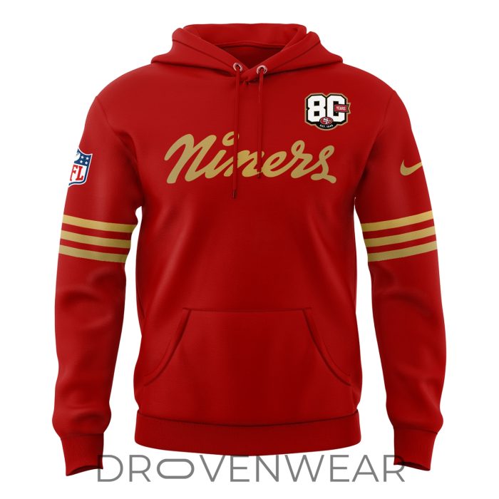 San Francisco 49ers 80 Years Celebration 2026 Premium Hoodie - Image 2