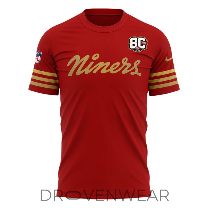 San Francisco 49ers 80th Anniversary 2026 Limited Edition T-Shirt - Image 2