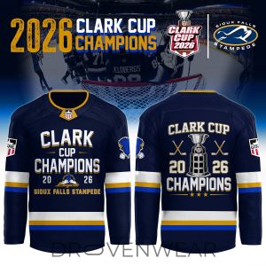 Sioux Falls Stampede 2026 Clark Cup Champions Limited Jersey by Drovenwear.com