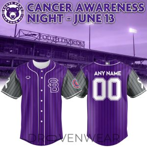 South Bend Cubs 2026 Cancer Awareness Night Limited Jersey by Drovenwear.com