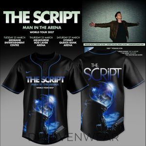 The Script Man In The Arena Tour 2026 Baseball Jersey by Drovenwear.com
