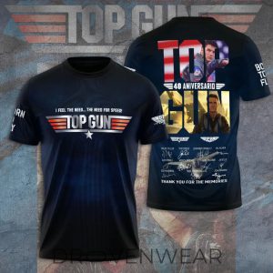 Top Gun Iconic Quote 40th Anniversary 19862026 Graphic Tee V8 by Drovenwear.com
