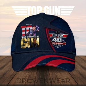 Top Gun Maverick 19862026 40 Years Tribute Adjustable Hat V2 by Drovenwear.com