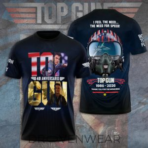 Top Gun Vintage 19862026 Anniversary Need for Speed Shirt V7 by Drovenwear.com