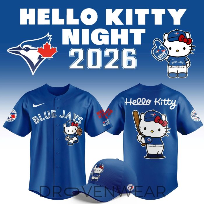 Toronto Blue Jays x Hello Kitty 2026 Special Edition Baseball Jersey - Image 2