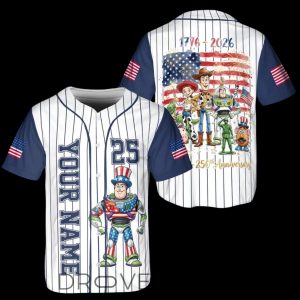 Toy Story Buzz Lightyear USA 250 Anniversary Jersey by Drovenwear.com