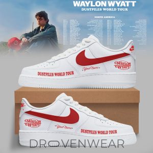 Waylon Wyatt Dustpiles Tour 2026 Custom Air Force 1 Sneakers by Drovenwear.com