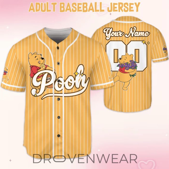Winnie The Pooh Disney 70th Anniversary 2026 Family Gift Baseball Jersey - Image 4