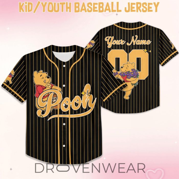 Winnie The Pooh Disney 70th Anniversary 2026 Family Gift Baseball Jersey - Image 7