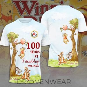 Winnie the Pooh 100th Anniversary Vintage Style Tee V2 by Drovenwear.com