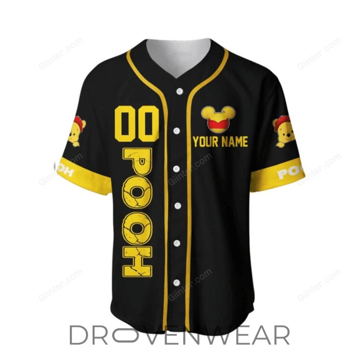 Winnie the Pooh Baseball Jersey Personalized Name Edition - Image 3