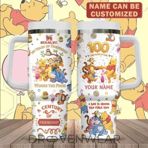 Winnie the Pooh Cartoon Celebration 40oz Travel Cup by Drovenwear.com