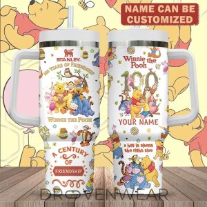 Winnie the Pooh Cute Bear 100th Anniversary Cup Tumbler by Drovenwear.com