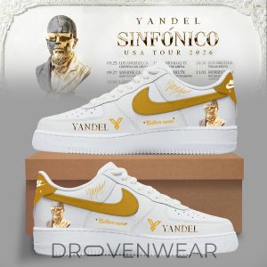 Yandel Sinfonico USA Tour 2026 Custom Air Force 1 Sneakers by Drovenwear.com