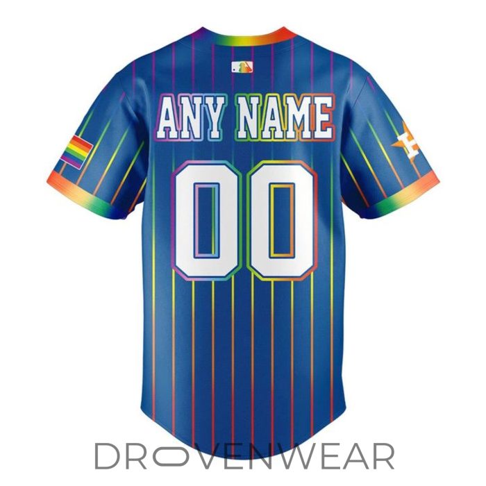 2026 Houston Astros Pride Night MLB Collector Baseball Jersey - Image 3