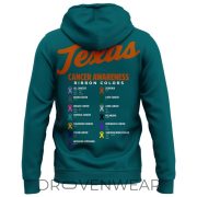 2026 Texas Softball Green Ribbon Cancer Awareness Commemorative Hoodie - Image 3