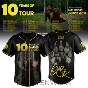 6LACK 10 Year Anniversary Tour Limited Jersey by Drovenwear.com