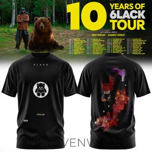 6LACK 10 Years World Tour Graphic Tee by Drovenwear.com