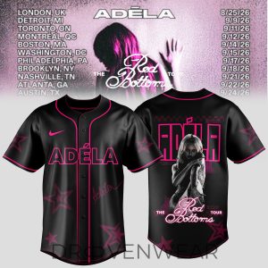 Adela The Red Bottoms Tour Baseball Jersey by Drovenwear.com