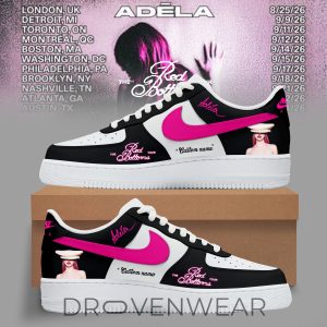Adela The Red Bottoms Tour Custom Air Force 1 Shoes by Drovenwear.com