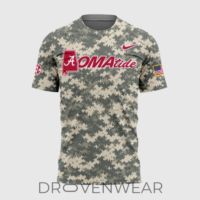 Alabama Crimson Tide 2026 College World Series OmaTide Camo Fan Shirt - Image 2