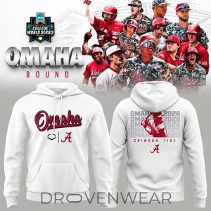 Alabama Crimson Tide Omaha College World Series 2026 Hoodie by Drovenwear.com