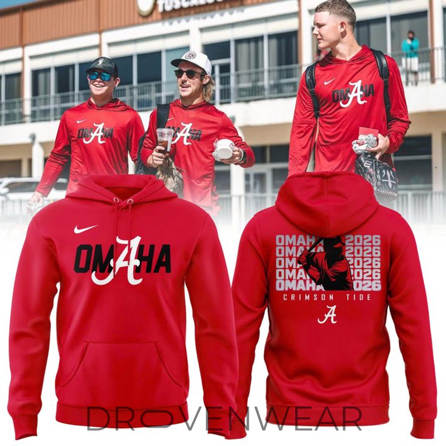 Alabama Crimson Tide Omaha College World Series 2026 Hoodie Alabama Crimson Tide Omaha College World Series 2026 Hoodie