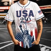 America 250 Celebration Personalized Baseball Jersey For Patriotic Fans - Image 2