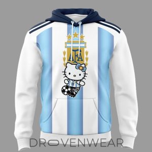 Argentina Football x Hello Kitty Premium Hoodie 2026 by Drovenwear.com