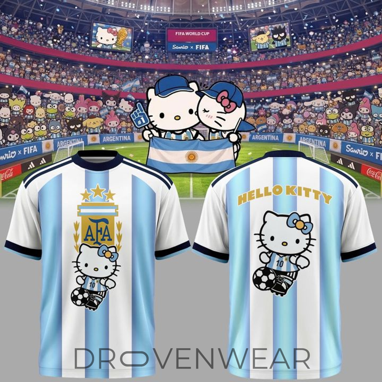 Argentina Football x Hello Kitty World Cup Fan Shirt 2026 Argentina Football x Hello Kitty World Cup Fan Shirt 2026