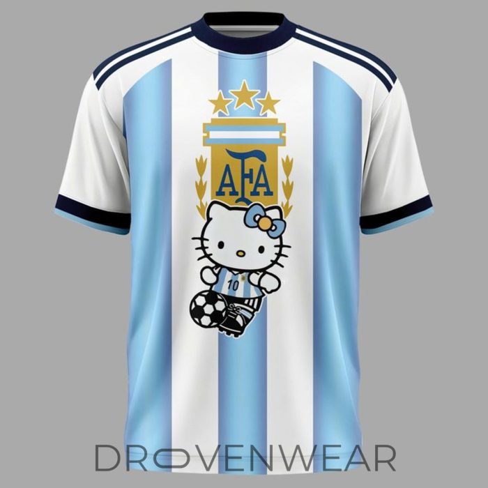 Argentina Football x Hello Kitty World Cup Fan Shirt 2026 - Image 2