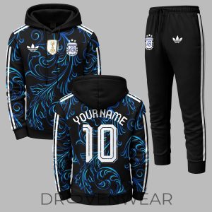 Argentina World Cup 2026 Away Style Custom Hoodie Jogger Set by Drovenwear.com