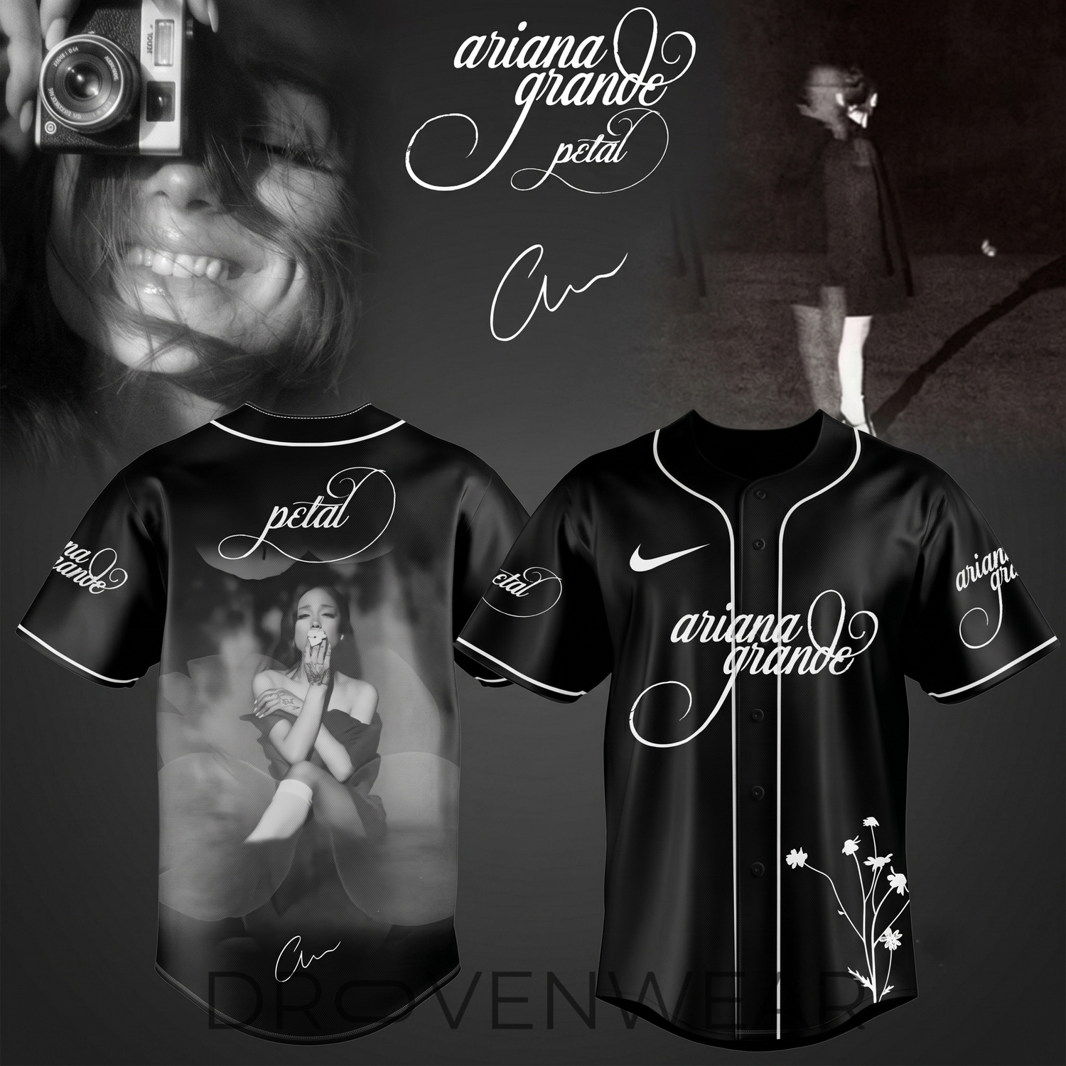 Ariana Grande Petal Inspired Special Baseball Jersey 2026 Ariana Grande Petal Inspired Special Baseball Jersey 2026