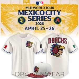 Arizona Diamondbacks Mexico City Series 2026 Baseball Jersey by Drovenwear.com
