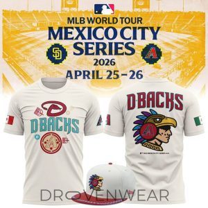 Arizona Diamondbacks Mexico City Series 2026 TShirt by Drovenwear.com