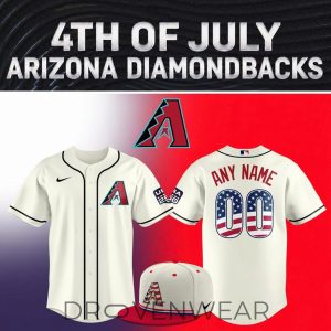 Arizona Diamondbacks USA 250 4th of July Baseball Jersey by Drovenwear.com