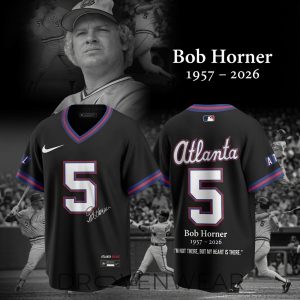Atlanta Braves Bob Horner Tribute Baseball Jersey by Drovenwear.com