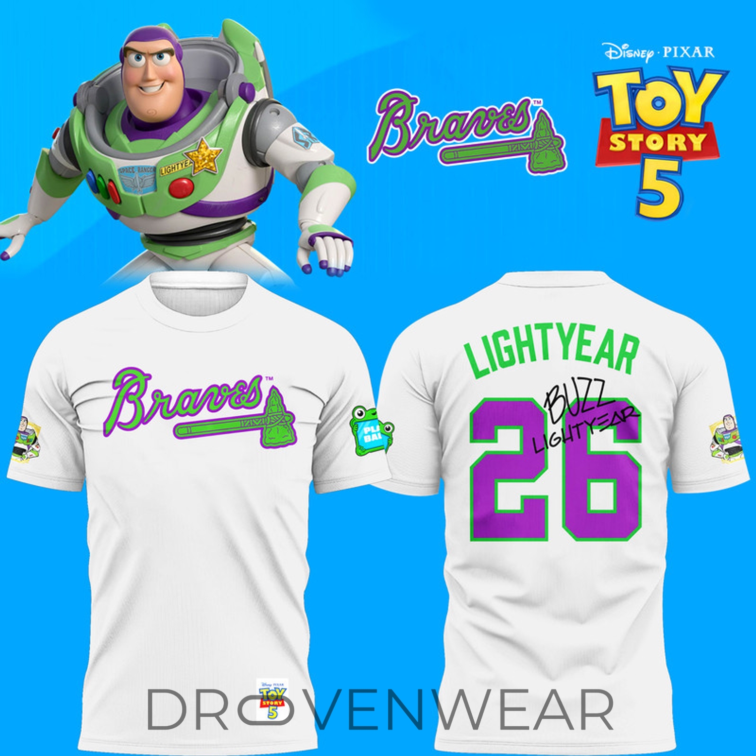 Atlanta Braves Buzz Lightyear Toy Story 5 Fan Shirt Atlanta Braves Buzz Lightyear Toy Story 5 Fan Shirt
