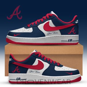 Atlanta Braves Inspired Low Top Fan Sneakers by Drovenwear.com